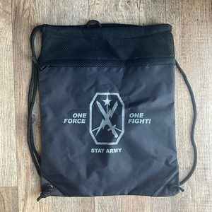 Drawstring Mesh 2 Pocket Army Bag